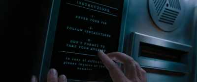 "Enter your PIN. Follow instructions.
Don't forget to take your receipt." - Escape Room: Tournament of Champions