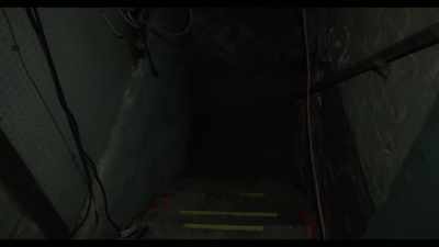 Entering the basement.
[static crackling] - Hell House LLC III: Lake of Fire