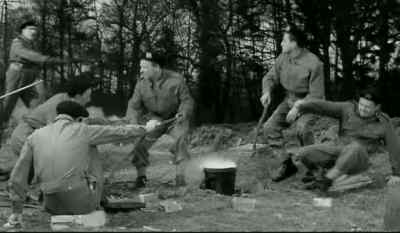'Ere, didn't he say pierce the tin? - Carry On Sergeant