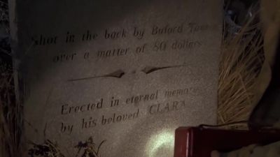 Erected in eternal memory by his beloved Clara - Back to the Future Part III