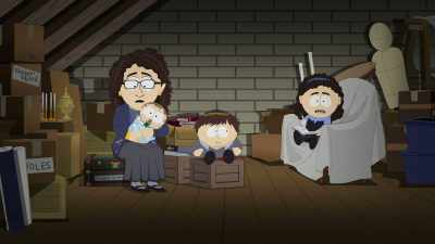 - Eric, I'm scared.
- Are they going to get us, Papa? - South Park: Post COVID: The Return of COVID