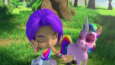 Ernest isn't happy here,
so we should bring him home with us! - Rainbow Rangers
