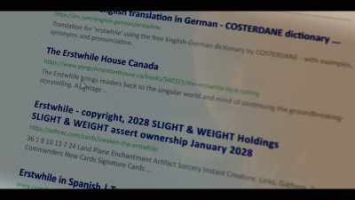 Erstwhile - copyright 2028
Slight & Weight Holdings. - Years and Years