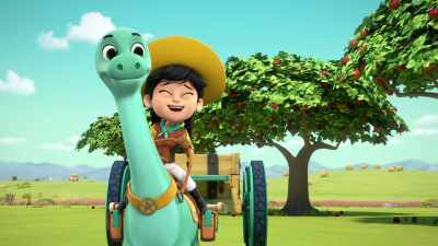 Especially Ma's apple pie.
What's your secret, Ma? - Dino Ranch