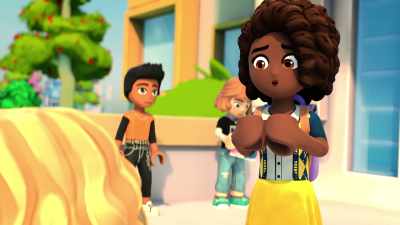 Euh, non.
Je suis toujours la première. - Lego Friends: The Next Chapter: New Beginnings