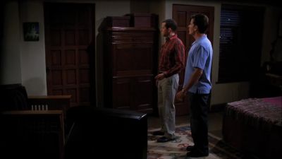 EVELYN: That tickles.
JILL: You started it. - Two and a Half Men