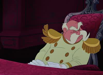 I give up Even I couldn't expect the boy toWell if I may say so your majesty I did try to warn youbut you sire are incurably romanticNo doubt you saw the whole pretty picture in detailThe young prince bowing to the assemblySuddenly he stops He looks upFor - Cinderella