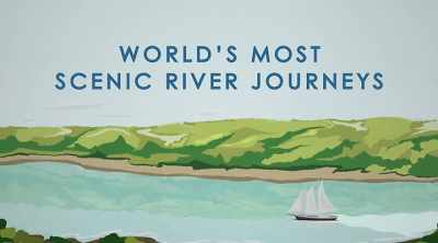 Even in full flood, the mighty Spey - World's Most Scenic River Journeys
