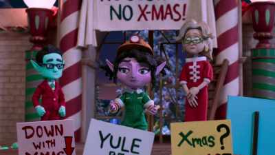 Even if on other days
your mom snaps at you, - Santa Inc.