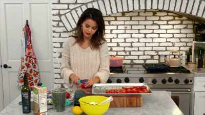 Even after she's cooked, - Selena + Chef