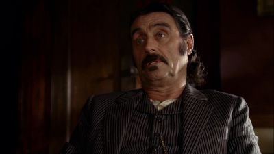 Even swayed at last
by my manly composure, - Deadwood