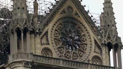 Even the 13th century rose windows stood firm. - Ancient Engineering