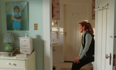 Toilet flushes Even though I'm 64and have a dead gay husbandI manage to get up every daylive my life and feel pretty good about myself - Marriage Story