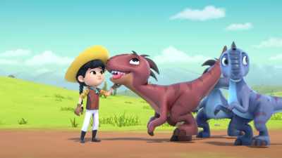 Even wild raptors
can be nice - Dino Ranch