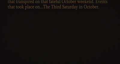 Events that took place
on the third Saturday - The Third Saturday in October