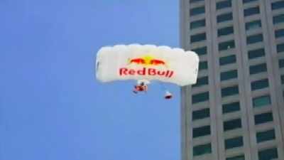 Eventually,
he adds BASE jumping
to his repertoire, - Tales From The Explorers Club
