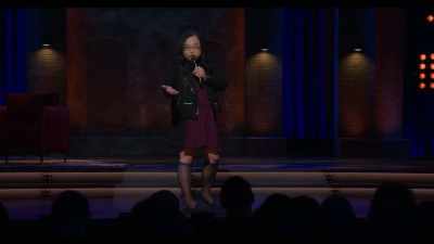 Eventually, I get through
to her a little bit, and she goes, - That’s My Time with David Letterman