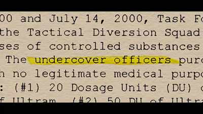 Eventually, we sent
an undercover agent in - The Pharmacist