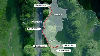 Eventually, the cocaine passes
through Ecuador to Colombia, - Trafficked with Mariana van Zeller