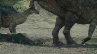 Eventually, the herd is forced to move on
to escape the plague. - Prehistoric Planet