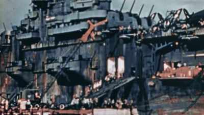 EVERY NOOK AND CRANNY IS PACKED
WITH SOMETHING OR SOMEONE. - The Pacific War in Color