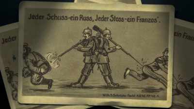 EVERY SHOT - A RUSSIAN,
EVERY PUSH - A FRENCHMAN. - Hitler and the Nazis: Evil on Trial