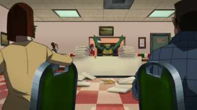 Everybody run!
There's a crazy guy in a bat suit - Batman vs Teenage Mutant Ninja Turtles