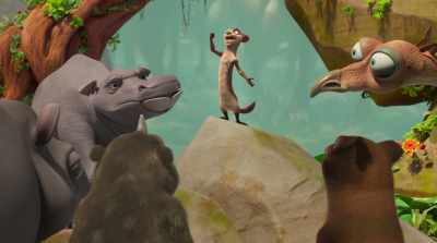 - Everyone, we face a grave threat!
- [chattering] - The Ice Age Adventures of Buck Wild