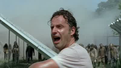 Everyone, get back! - The Walking Dead
