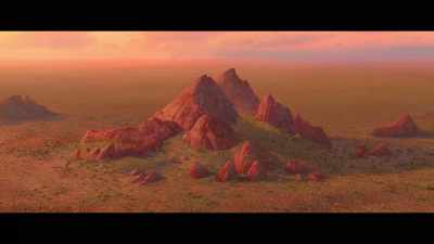 Everyone, look!
It's the mountains Jackie told us about! - Back to the Outback