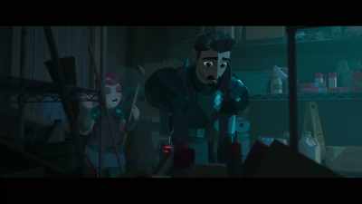 -Everyone thinks you killed the queen.
-[thump] - Nimona