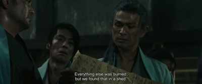 Everything else was burned,
but we found that in a shed. - Rurouni Kenshin: The Beginning