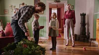 Exactly, a broom.
And there is no squirrel in that tree! - Teddy's Christmas