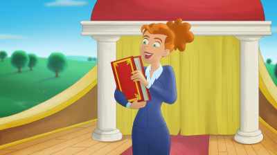 Excellent.
Now, cue the drummers. - Curious George: Royal Monkey