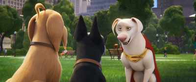Except when Lois stays over,
then I have to move to my - DC League of Super Pets