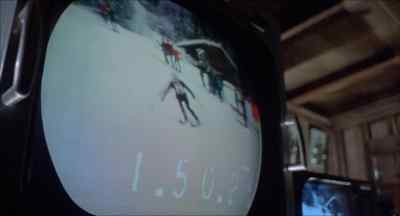 Exceptionally fast race. He's taking
the high line and he's holding it. - Downhill Racer