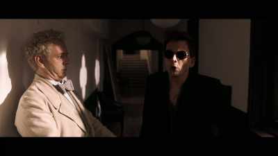 "Excuse me, ma'am, we're
two supernatural entities - Good Omens