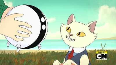 Excuse me, white ball.
Is this donut hat your mother? - Infinity Train