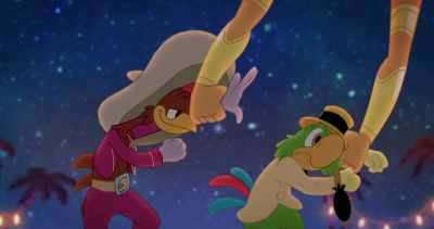 Excuse me very much,
but we are about to win this dance battle. - Legend of the Three Caballeros