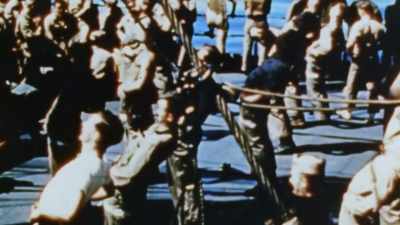 Exercise relieves the tension. - The Pacific War in Color