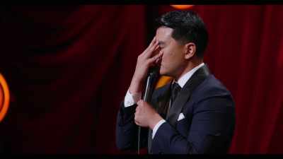 -[exhales deeply] "No, it's okay."
-[audience laughs] - Ronny Chieng: Asian Comedian Destroys America!
