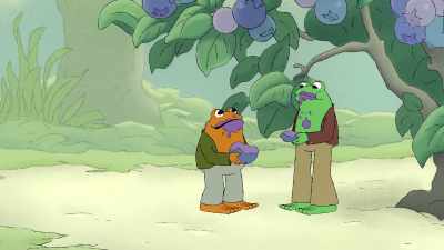 Exploring this blueberry bushis not so bad. - Frog and Toad