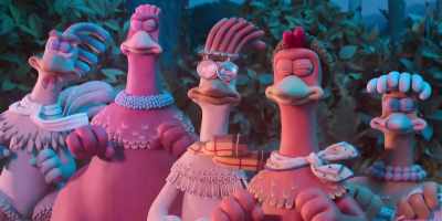 -[explosion blasts]
-[Rocky screams] - Chicken Run: Dawn of the Nugget