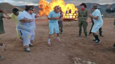 - [explosion]
- [crew screams] - Jackass Forever