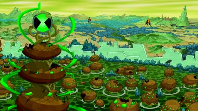[ EXPLOSION IN DISTANCE ]
>> Kevin: HUH? - Ben 10: Omniverse