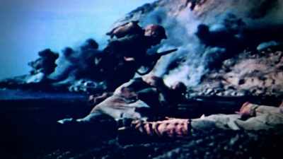 [explosions and gunfire] - The Pacific War in Color