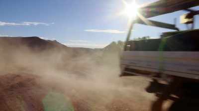 Explosives are a tried
and tested mining method. - Outback Opal Hunters