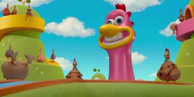 -[eye whirs]
-[hens murmuring] - Chicken Run: Dawn of the Nugget
