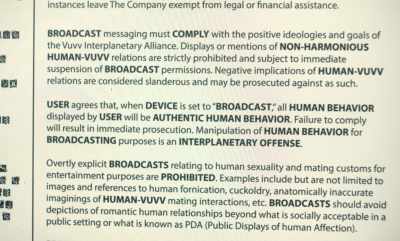 "Failure to comply will result
in immediate prosecution." - Landscape with Invisible Hand