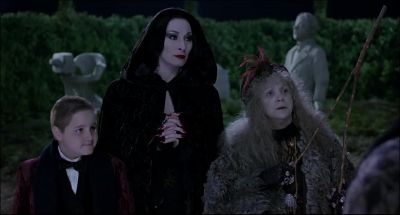 Fan out Pugsley head for the dung heapMama and morticia the shallow graves I'll take the abyssLurch check out the bottomless pitFester Up hereFester you take the ravine and the unmarked abandoned wellSomeone should stay behind in case she comes backGood - The Addams Family